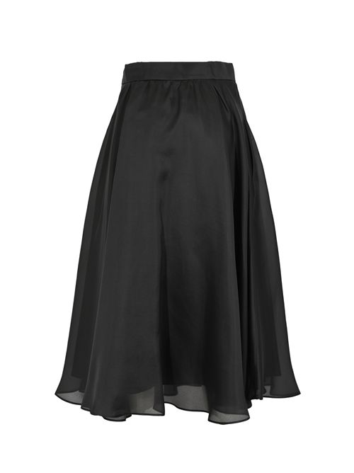 Gonna a ruota MSECALLE in organza di seta Nero MAX MARA STUDIO | 2616101023600004